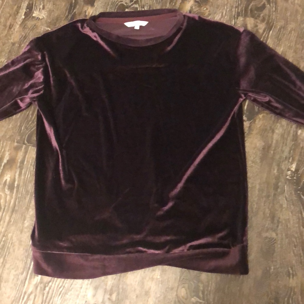 Dark purple, long sleeve blouse
